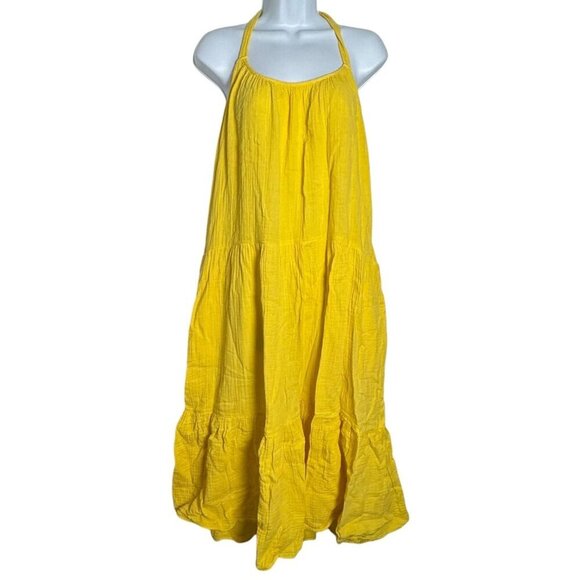 Xirena yellow Reagen Cotton Gauze Long Midi Dress Size medium - Picture 2 of 9